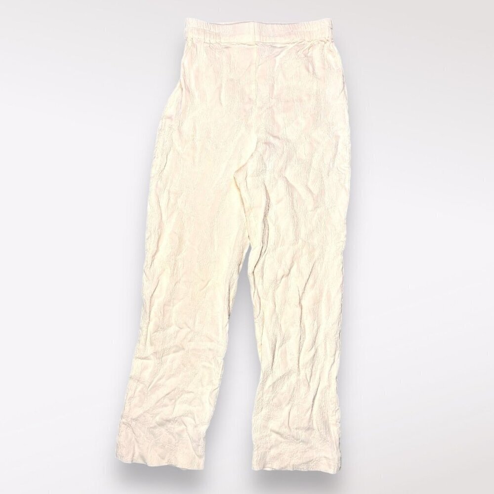 Sara Campbell Cream Pants Straight Leg High Rise Size 6